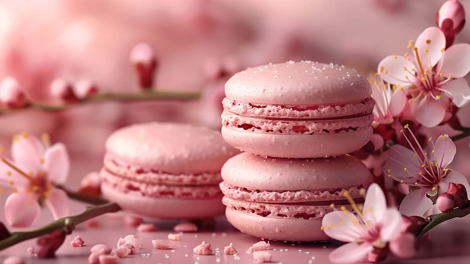Pink macarons at MÌO Utrecht